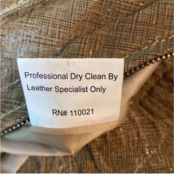 Abandon Italian leather Vintage Metallic Jacket Tan L Rare One Of A Knind - Picture 10 of 15